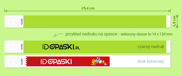 opaska identyfikacyjna TYVEK 1” (2,5 cm)